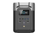 Portable power station, black, with display and multiple ports for off-grid power supply