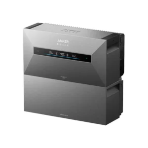 Anker Solix Gray Home Battery with Digital Display for Energy Storage and Off-Grid Applications