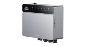 Zendure PowerHub: Smart silver-colored power hub with indicator lights for SolarFlow and EV charger, compact inverter for off-grid energy systems